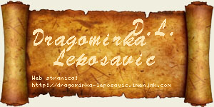 Dragomirka Leposavić vizit kartica